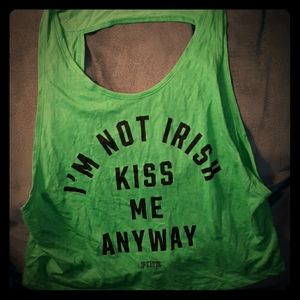 St. Patrick's Day Green Side Boob Backless Tank Sm